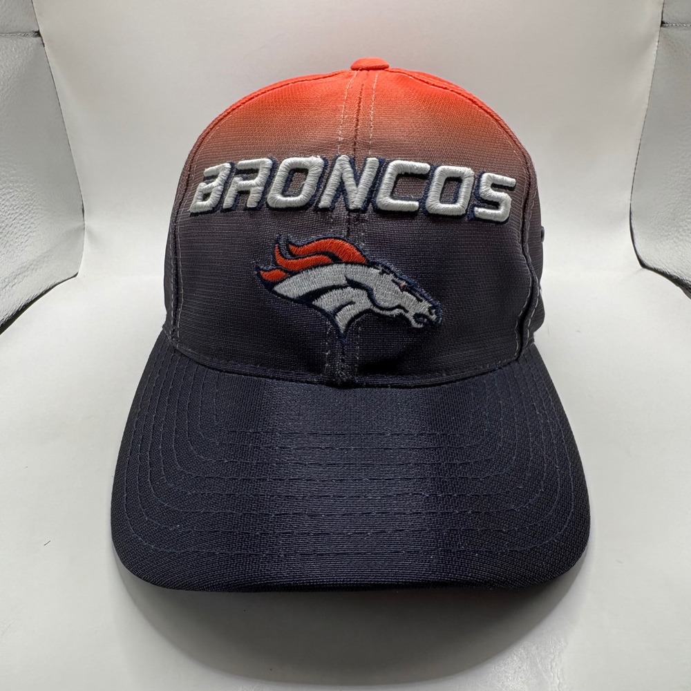 DENVER BRONCOS Puma NFL Pro Line Hat Men OSFA Navy Orange Fade Vintage Authentic
